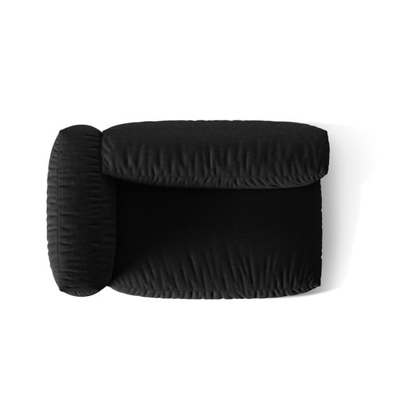 Melna modulārā dīvāna daļa (ar kreiso stūri) Martina – Micadoni Home-image-4