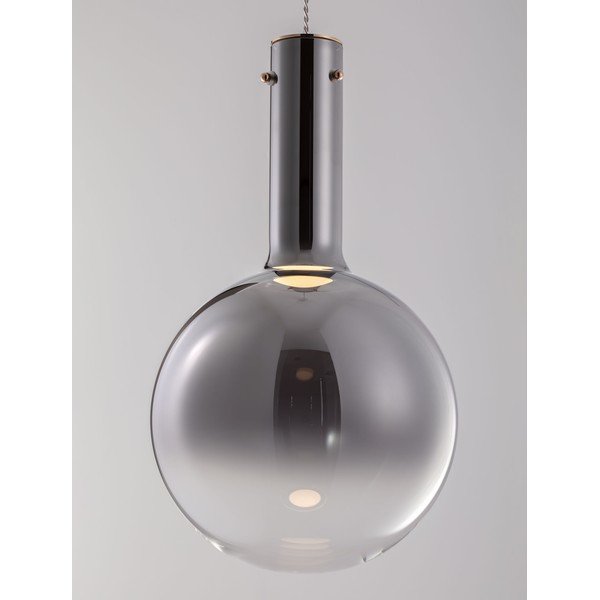 Pelēka stikla LED piekaramā lampa ar regulējamu spilgtumu ø 25 cm Nostos – Nova Luce-image-2