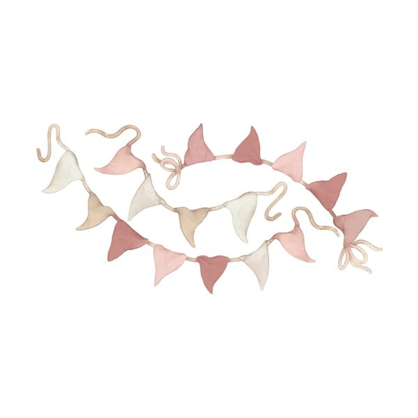 Bērnu uzlīmes (3 gab.) 66x33 cm Pennant Garlands – Lilipinso