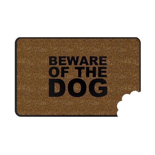 Durvju paklājiņš Uzmanieties no suņa