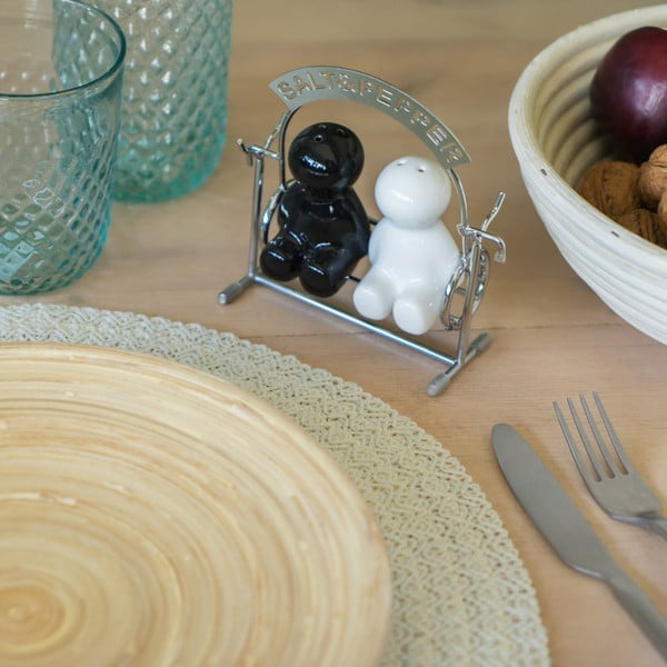 Sāls un piparu trauks ar statīvu Salt & Pepper – Balvi-image-1