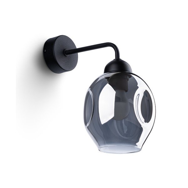 Melna sienas lampa ø 25 cm Garten – Sollux