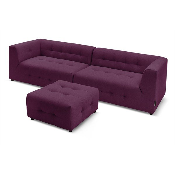 Tumši violets dīvāns 324 cm Kleber – Bobochic Paris-image-4