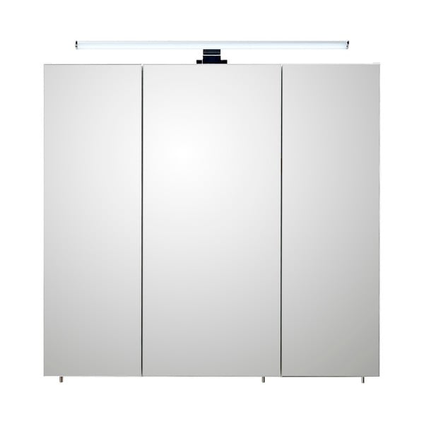 Balts piekaramais vannas istabas skapītis ar spoguli 75x70 cm Set 360 - Pelipal