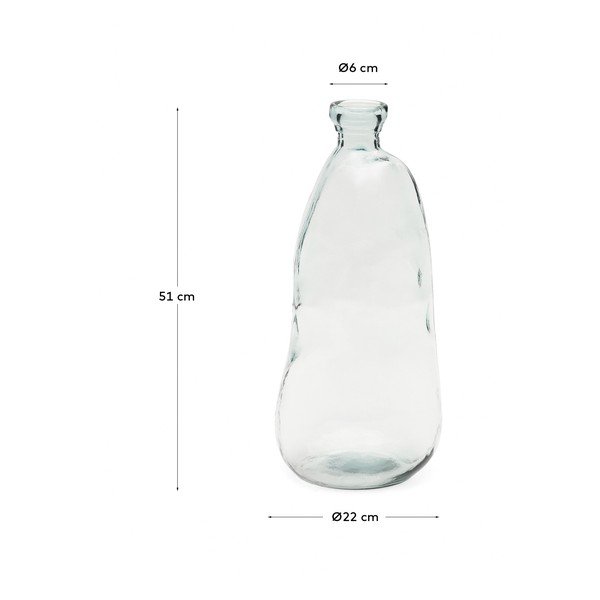 Pārstrādāta stikla augsta vāze (augstums 51 cm) Brenna – Kave Home-image-4