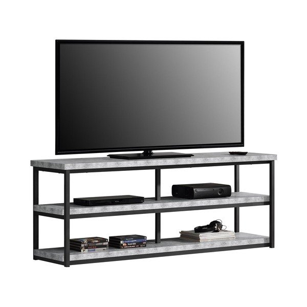 Pelēks TV galdiņš ar betona imitāciju 160x64 cm Ashlar – Støraa-image-3
