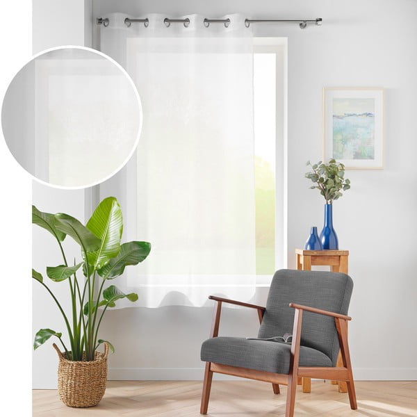 Balts dienas aizkars no voiles 140x180 cm Lissea – douceur d'intérieur-image-3