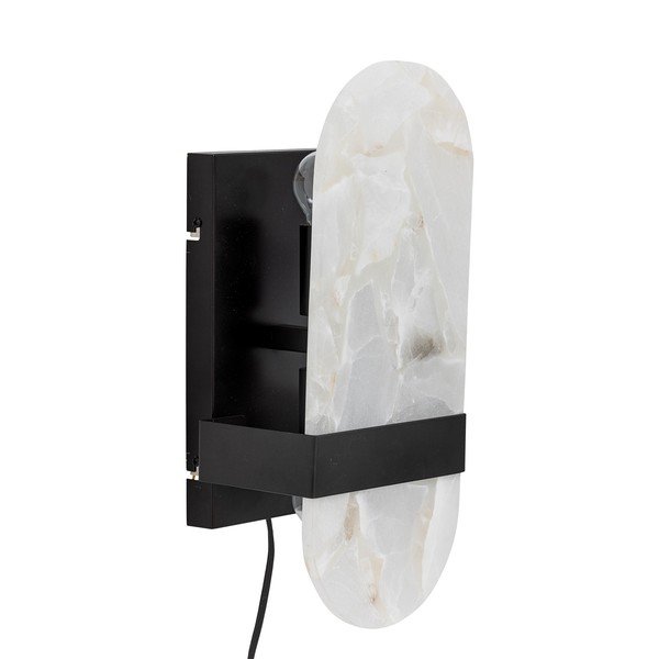 Balta/melna sienas lampa Taco – Bloomingville