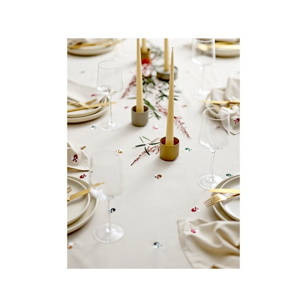 Kokvilnas galdauts 140x220 cm Hearts Embloidery – Södahl-image-2