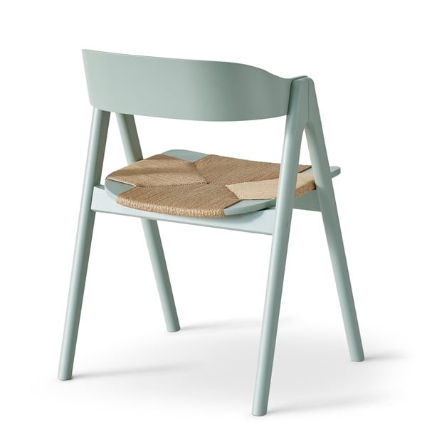 Zaļs dižskābarža pusdienu krēsls ar rotangpalmas sēdekli Findahl by Hammel Mette-image-4