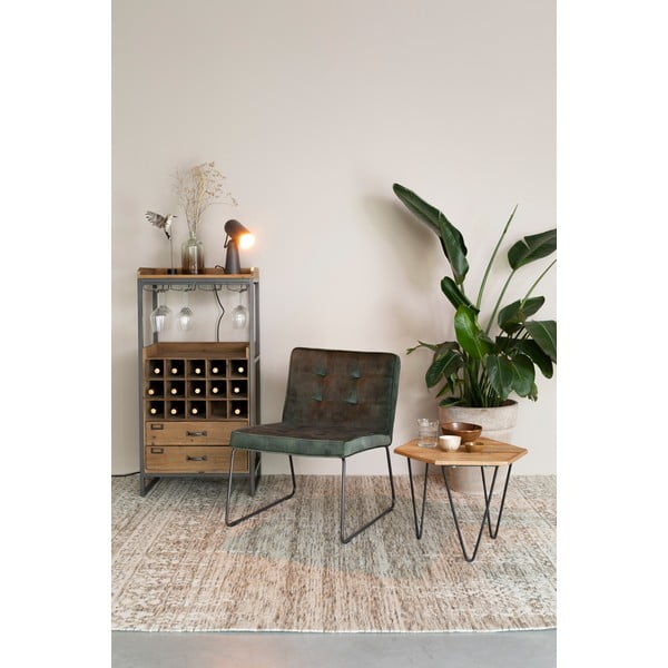 Pelēka galda lampa ar metāla abažūru (augstums 26,5 cm) Vesper – White Label-image-3