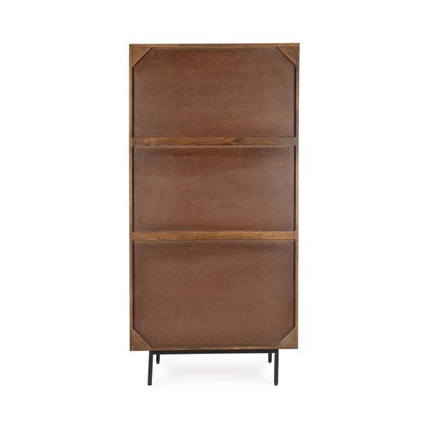 Dabīga toņa mango masīvkoka skapītis 85x170x40 cm Tadita – Bizzotto-image-3