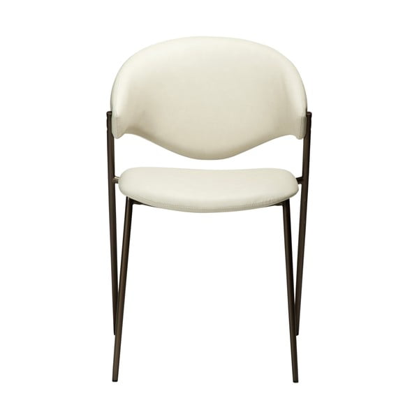 Ziloņkaula krāsas mākslīgās ādas pusdienu krēsls Zone – DAN-FORM Denmark-image-1