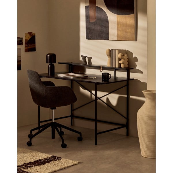 Tumši pelēks biroja krēsls Tissiana – Kave Home-image-2