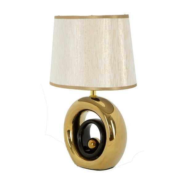 Balta galda lampa ar zeltītu dizainu Mauro Ferretti Round