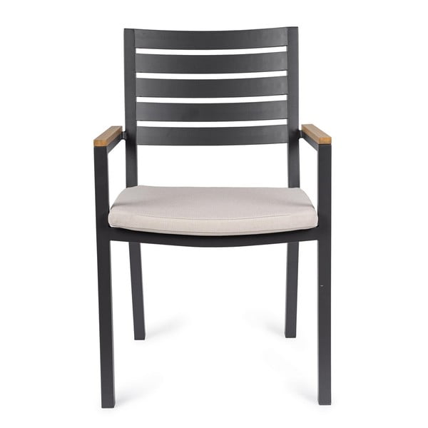 Antracīta pelēki metāla dārza krēsli (4 gab.) Henna – Bizzotto-image-2