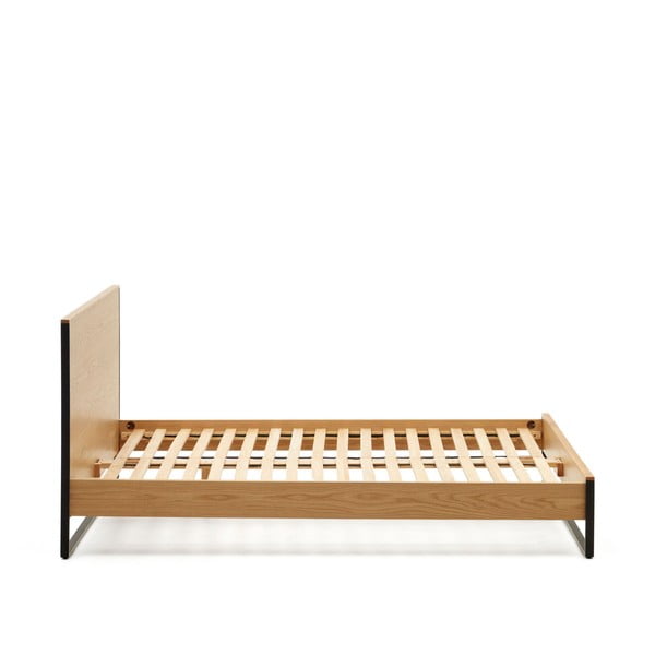 Dabīga toņa divvietīga gulta ar režģi 160x200 cm Taiana – Kave Home-image-3