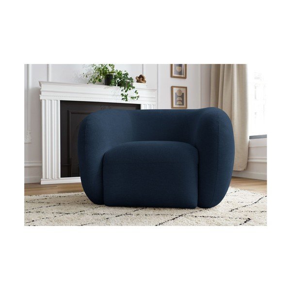 Tumši zils atpūtas krēsls Celine – Bobochic Paris-image-1