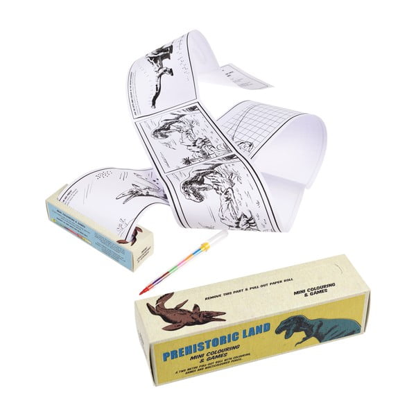 Krāsojamo grāmatu un mīklu ceļojumu komplekts bērniem Rex London Prehistoric-image-3