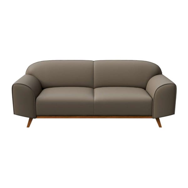 Gaiši brūns ādas dīvāns 193 cm Nesbo – MESONICA