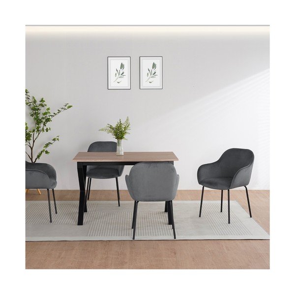 Ēdamgalds ar ozolkoka imitācijas galda virsmu 80x120 cm Ipswich – Støraa-image-2