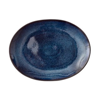Zils keramikas servīzes šķīvis Bitz Mensa, 30 x 22,5 cm