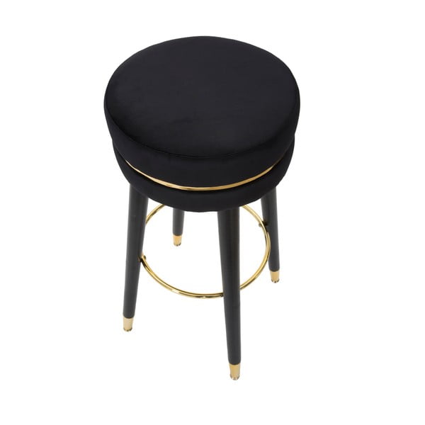 Melna/zelta krāsas polsterēta bāra taburete (sēdekļa augstums 74 cm) Paris – Mauro Ferretti-image-2