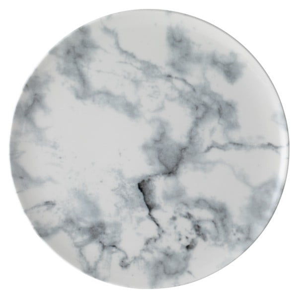 Balti melns porcelāna šķīvis Villeroy & Boch Marmory, ø 21 cm