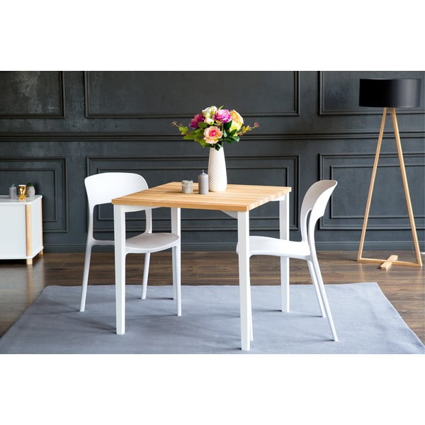 Balts pusdienu galds Ragaba TRIVENTI, 80 x 80 cm-image-4