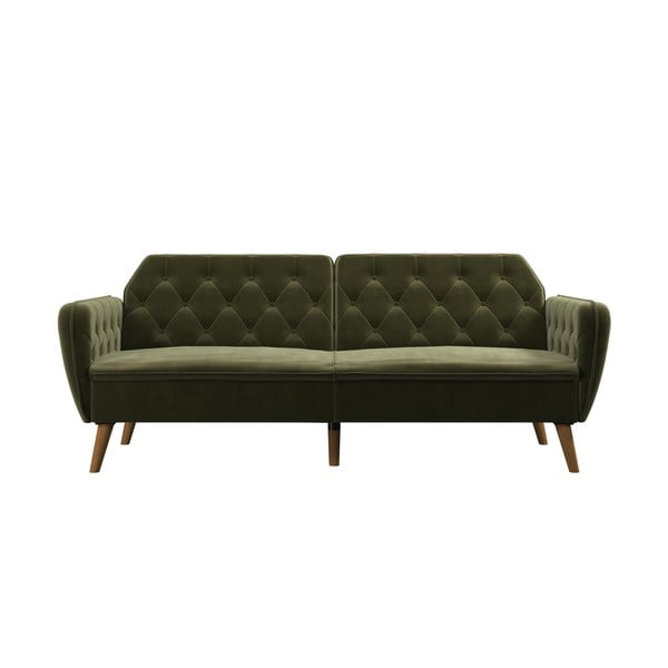 Zaļš dīvāns ar guļamvietu 211 cm Tallulah – Novogratz