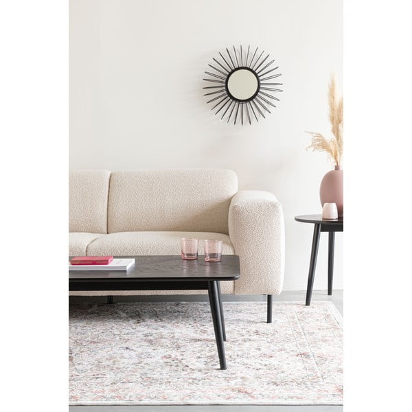 Melns žurnālgaldiņš ar ozolkoka imitācijas galda virsmu 60x120 cm Fabio – White Label-image-1