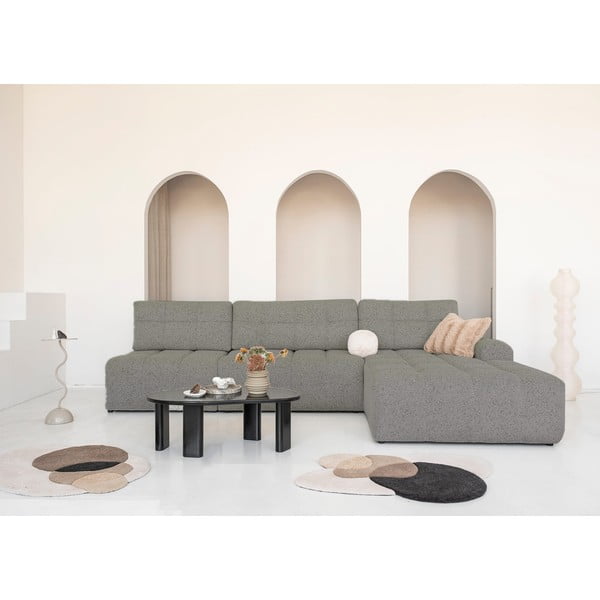 Gaiši brūns salokāms modulārais stūra dīvāns ar uzglabāšanas vietu (ar labo stūri) Lulu – Miuform-image-1