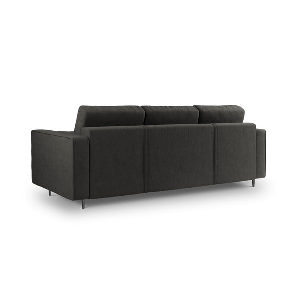 Tumši pelēks izvelkamais dīvāns ar veļas kasti Milo Casa Santo-image-4