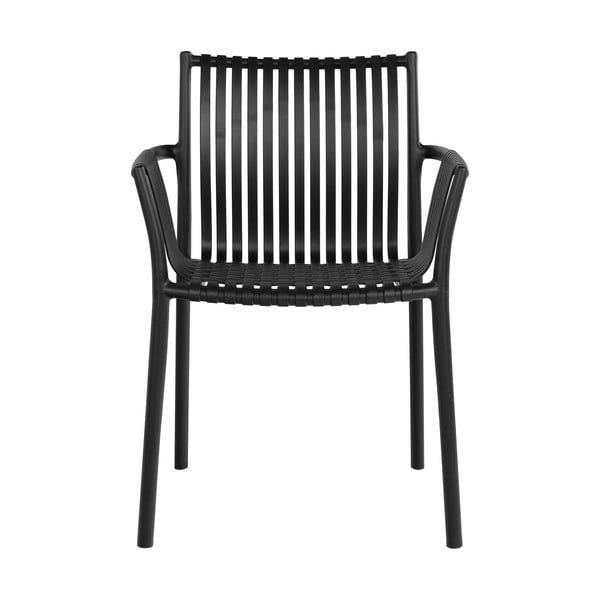 Melni plastmasas dārza krēsli (2 gab.) Tulsa – House Nordic-image-2