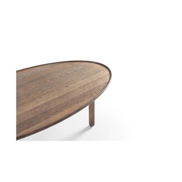 Brūns ozola masīvkoka žurnālgaldiņš 65x120 cm Mu – Gazzda-image-3