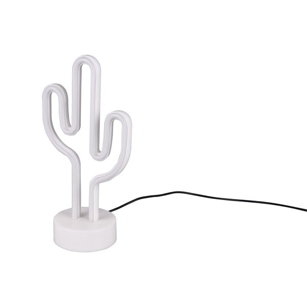 Balta LED galda lampa (augstums 29 cm) Cactus – Trio