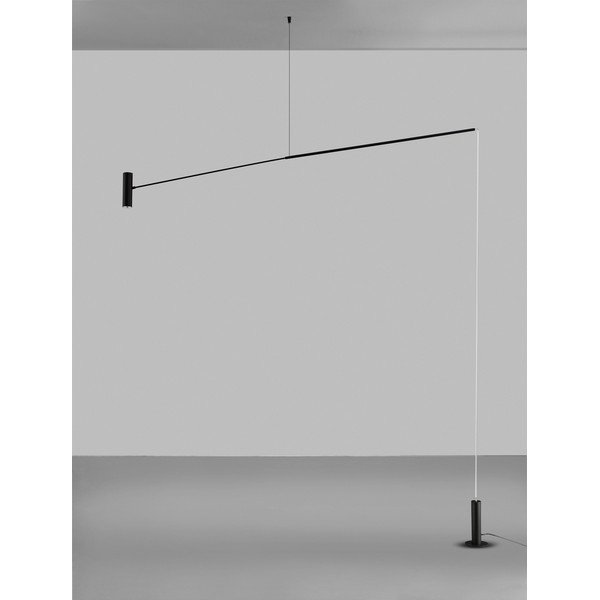 Matēti melna metāla LED stāvlampa (augstums 250 cm) Voice – Nova Luce-image-3