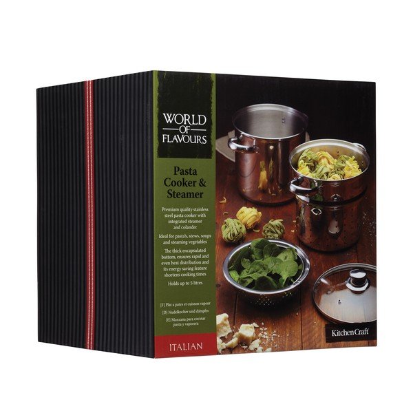 Makaronu katls ar tvaicētāju un cedītāju Kitchen Craft Italian, 4 l-image-1