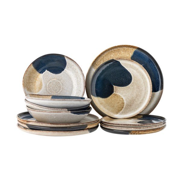 Akmensmasas pusdienu komplekts (12 gab.) Jules – Bloomingville