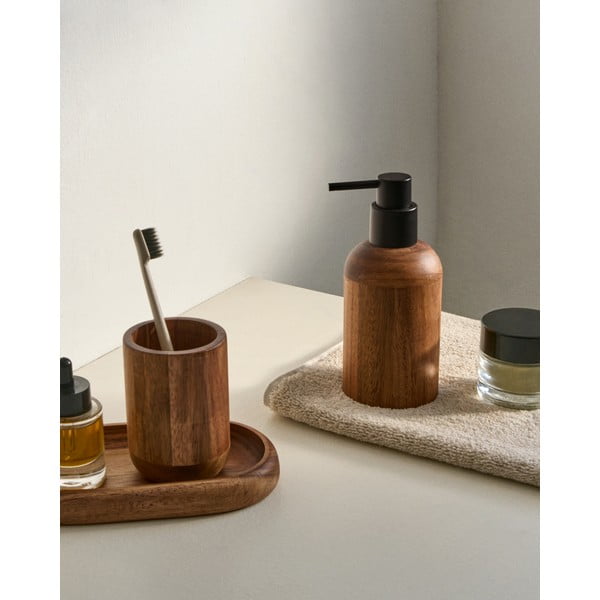 Dabīga toņa koka trauks zobu birstei Senda – Kave Home-image-1
