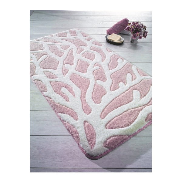 Rozā vannas paklājs Confetti Bathmats Moss, 100 x 160 cm