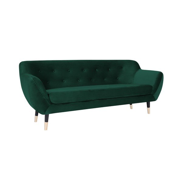Zaļš dīvāns ar melnām kājām Mazzini Sofas Amelie, 188 cm-image-2