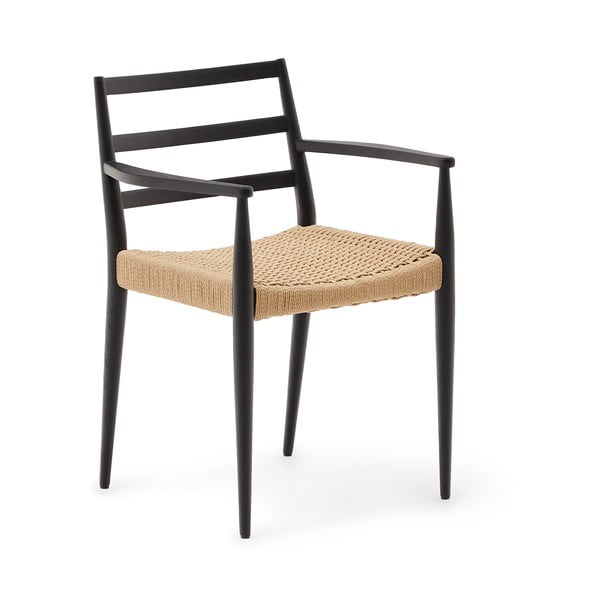 Melni/dabīga toņa ozola masīvkoka pusdienu krēsli (2 gab.) Analy – Kave Home