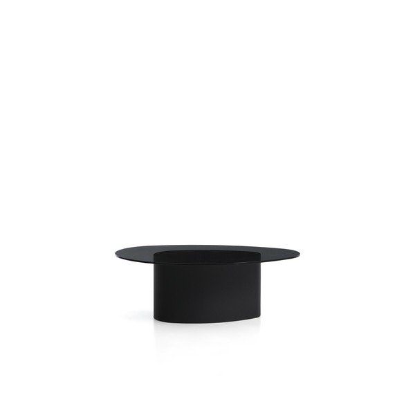 Melns žurnālgaldiņš ar stikla galda virsmu 81x140 cm Olir – Kave Home-image-3
