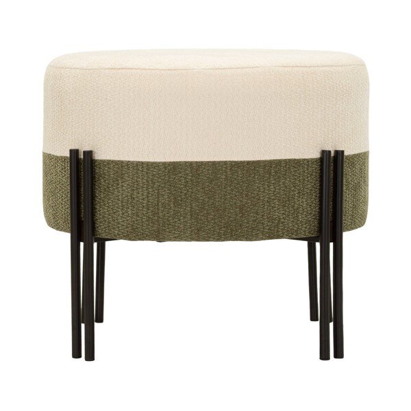 Haki/krēmkrāsas pufs Modern Style – Mauro Ferretti-image-3