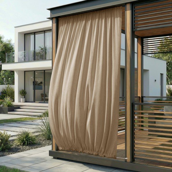 Bēšs daļēji gaismu necaurlaidīgs/āra aizkars Calisto – Filumi-image-2