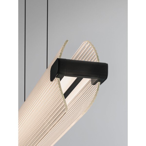 Matēti melna stikla LED piekaramā lampa ar regulējamu spilgtumu Emery – Nova Luce-image-2