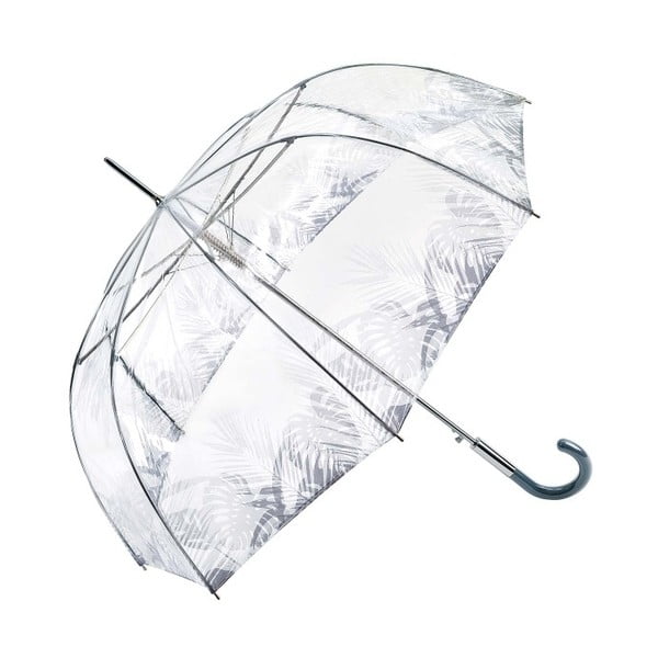 Tropu lapu lietussargs ar pelēkām detaļām, ⌀ 86 cm