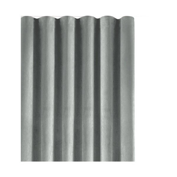 Pelēks samta daļēji gaismu necaurlaidīgs aizkars 530x175 cm Velto – Filumi-image-2