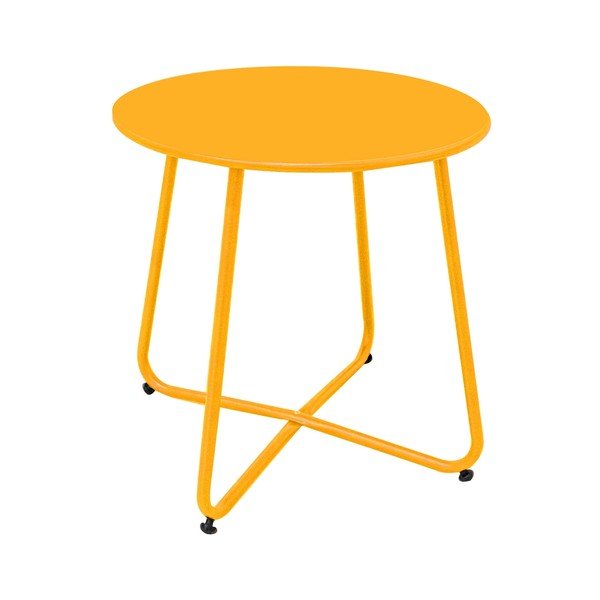 Metāla apaļš dārza uzglabāšanas galds ø 45 cm Luna – LDK Garden